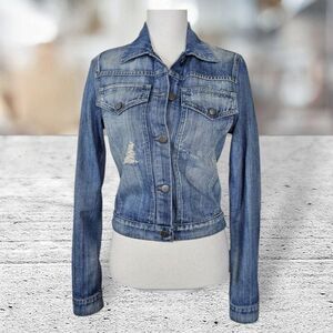 Citizens of Humanity Faded Distressed Jean Jacket Size Small
